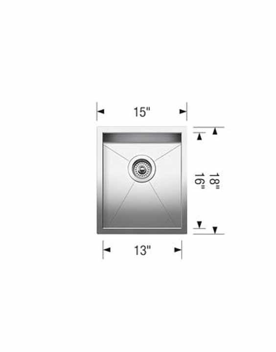 BLANCO PRECISION U 3/4 Stainless Steel sink - Image 2