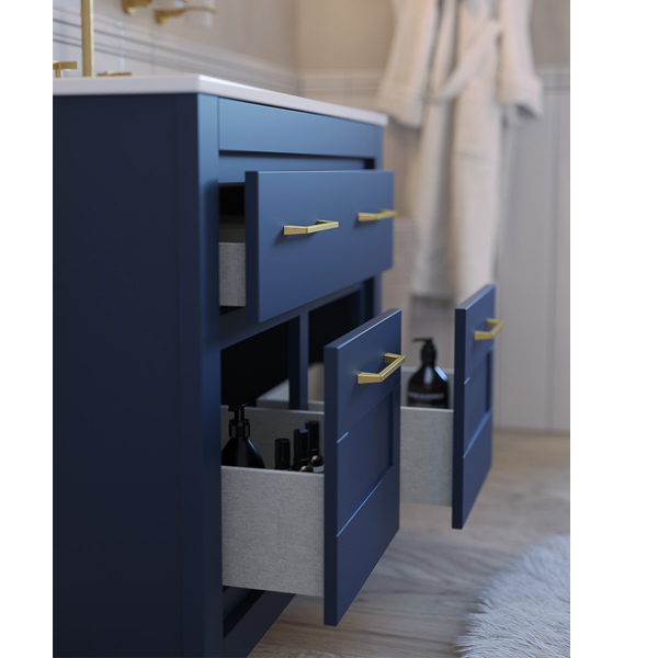 SONIA ESSENCE 40" FLOOR MOUNT VANITY WITH CERAMIC COUNTER TOP - Image 3