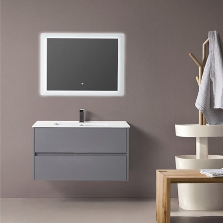 BAGNO ITALIA EURO 36″ X 18″ WALL HUNG VANITY WITH PORCELAIN COUNTERTOP