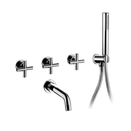 PALAZZANI FORMULA - 621385-XX  WALL MOUNTED TUBFILLER WITH HAND SHOWER