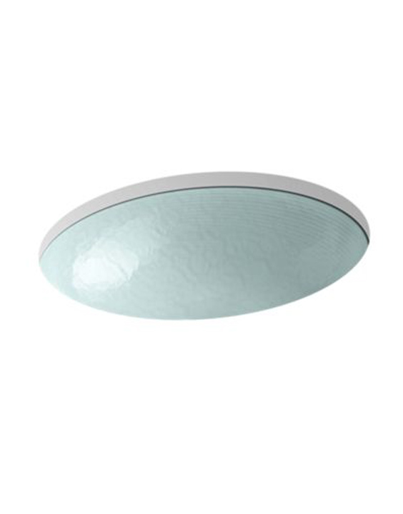 Kohler Whist® opaque glass under-mount bathroom sink in Dew - K-2741-G2