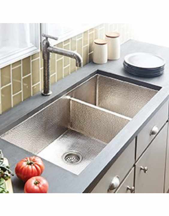Native Trails - Cocina Duet Pro Double-bowl hammered copper undermount kitchen sink - Image 2