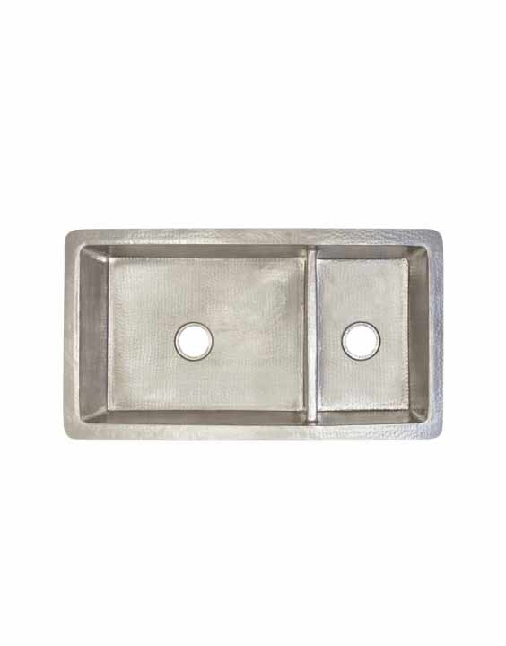 Native Trails - Cocina Duet Pro Double-bowl hammered copper undermount kitchen sink - Image 4