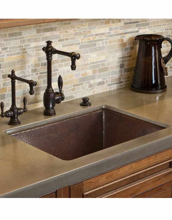 Native Trails - Cocina 24 24 inch hand hammered copper undermount kitchen sink