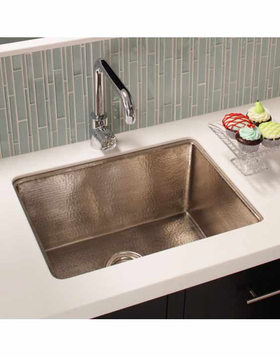 Native Trails - Cocina 24 24 inch hand hammered copper undermount kitchen sink - Image 2