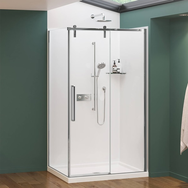 MAAX NEBULA - CORNER SLIDING SHOWER DOOR WITH RETURN PANEL