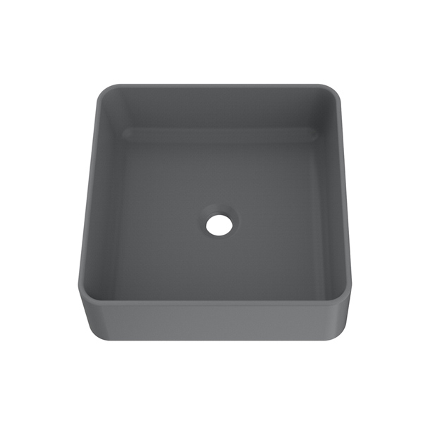 VOGT QUADRAT - BS.1616.Q0XG VOGRANITE 16" SQUARE VESSEL BATHROOM SINK - Image 2