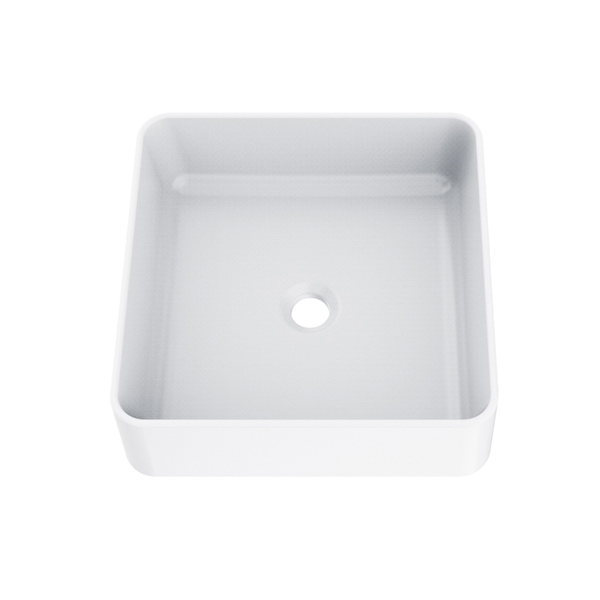 VOGT QUADRAT - BS.1616.Q0XG VOGRANITE 16" SQUARE VESSEL BATHROOM SINK - Image 3