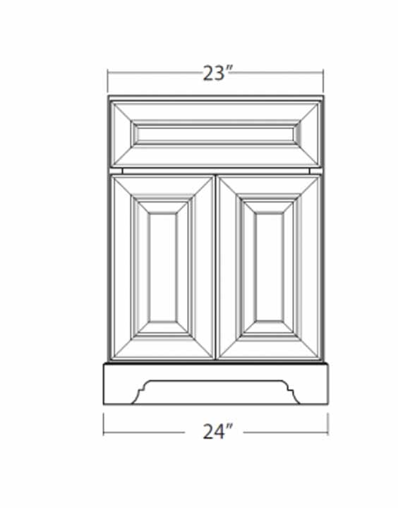ROCK SOLID 24" X 22" VANITY WITH PORCELAIN COUNTER TOP - Image 2