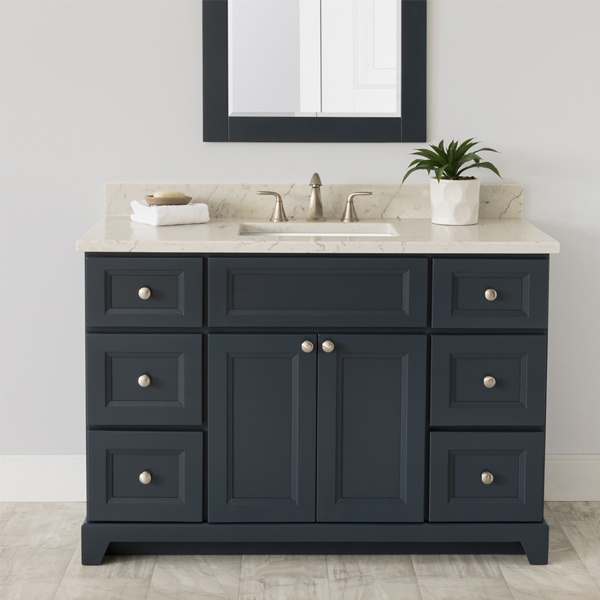 ROCK SOLID 42"/48"/54"/60" X 22" VANITY WITH GRANITE/QUARTZ COUNTER TOP - Image 6