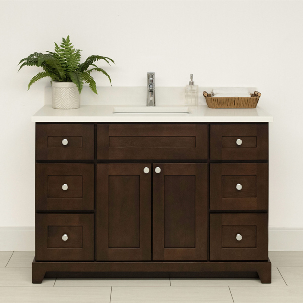 ROCK SOLID 42"/48"/54"/60" X 22" VANITY WITH GRANITE/QUARTZ COUNTER TOP - Image 7