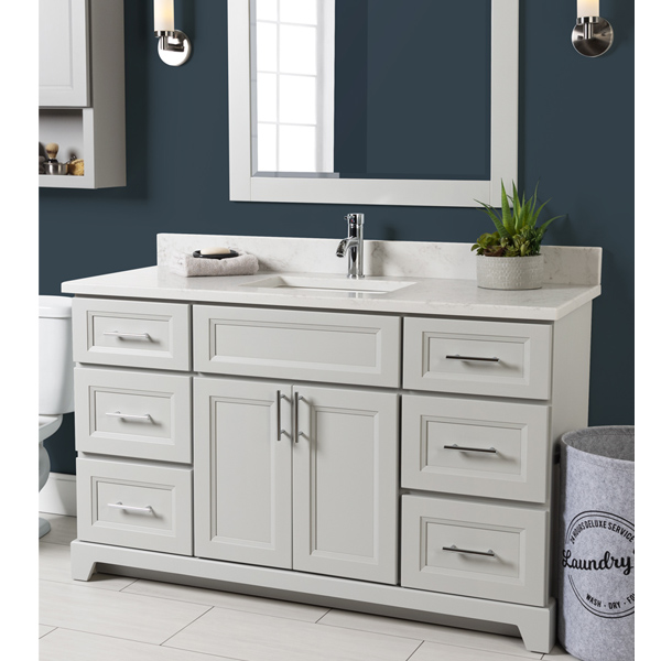 ROCK SOLID 42"/48"/54"/60" X 22" VANITY WITH GRANITE/QUARTZ COUNTER TOP - Image 3