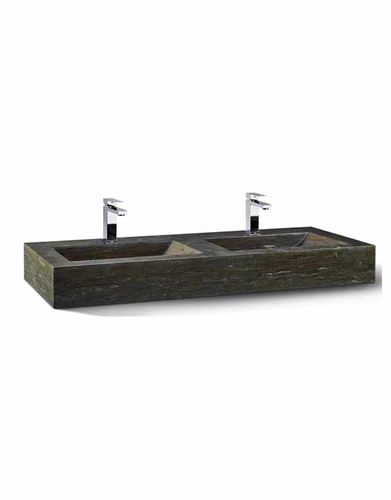 Unik Stone LPG-020 - 48" Double Stone Sink A harmonious ensemble - Image 2