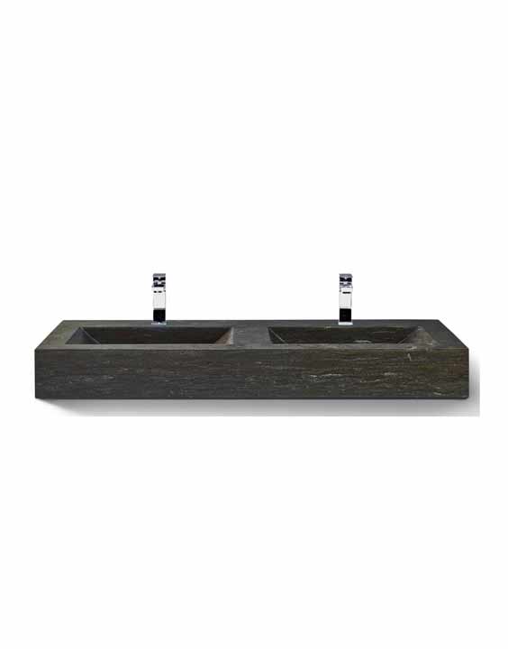 Unik Stone LPG-020 - 48" Double Stone Sink A harmonious ensemble - Image 3