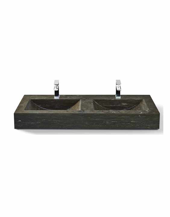Unik Stone LPG-020 - 48" Double Stone Sink A harmonious ensemble - Image 4