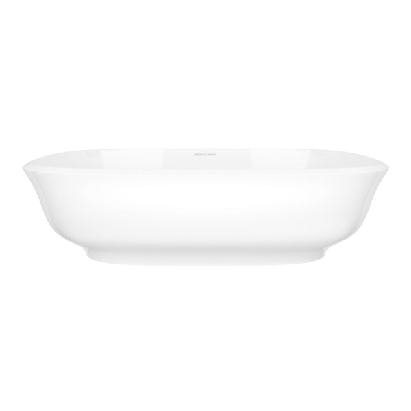 Amiata 60 Rounded Rectangle 23-5/8″ Vessel Lavatory Sink Without Internal Overflow Hole – Standard White | Model Number: VB-AMT-60-NO