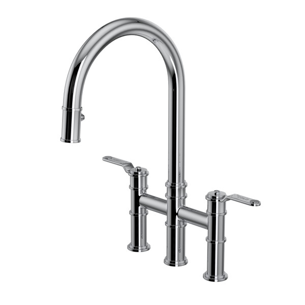 Armstrong Bridge Kitchen Faucet – Polished Chrome With Metal Lever Handle | Model Number: U.4549HT-APC-2